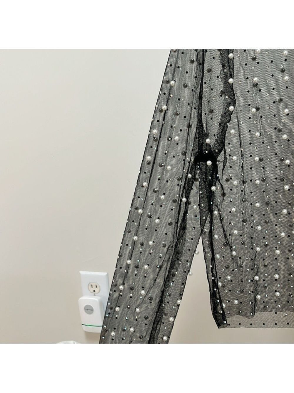 Pearl & Rhinestone Embellished Top - Picture 7 of 9